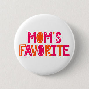 Mam is favoriet. ronde button 5,7 cm