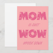 Mam is gewoon Wow Feestdagenkaart (Voorkant / Achterkant)