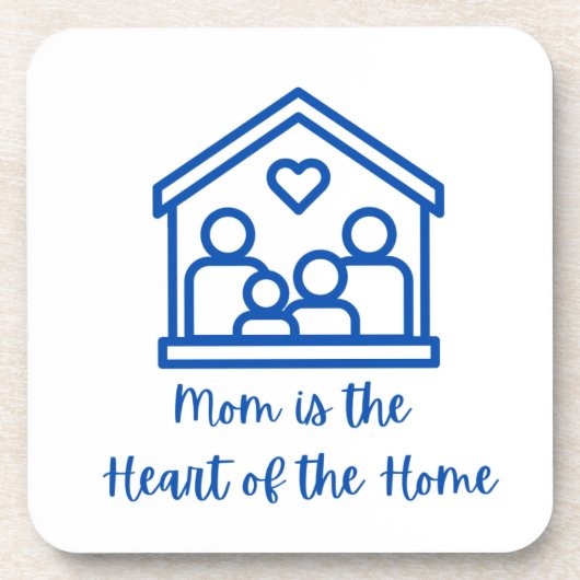 Mam is het hart van het huis op een bier onderzetter (Voorkant)