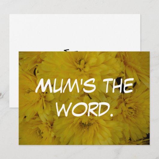 Mam is het woord. kaart (Voorkant / Achterkant)