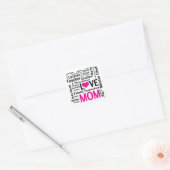 Mam is liefde - Moederdag appreciatie Vierkante Sticker (Envelop)