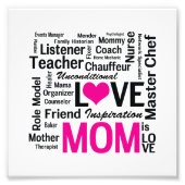 Mam is liefde - Moederdag of Mam's verjaardag Foto Afdruk (Voorkant)