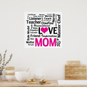 Mam is liefde - Multitasking doe-het-al mam Poster (Keuken)