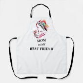 Mam is mijn beste vriend Happy Moederdag Schort (Voorkant)