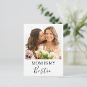 Mam is mijn beste vriendin Gepersonaliseerde namen Briefkaart (Staand voorkant)