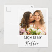 Mam is mijn beste vriendin Gepersonaliseerde namen Briefkaart (Voorkant / Achterkant)