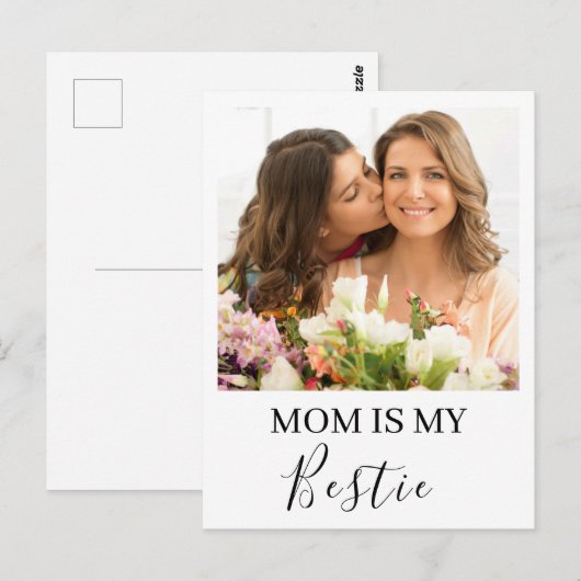 Mam is mijn beste vriendin Gepersonaliseerde namen Briefkaart (Voorkant / Achterkant)