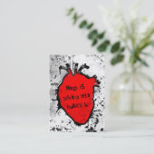 Mam is waar het anatomische hart is contactkaartje (Staand voorkant)