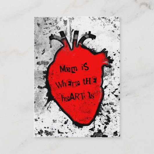 Mam is waar het anatomische hart is contactkaartje (Voorkant)