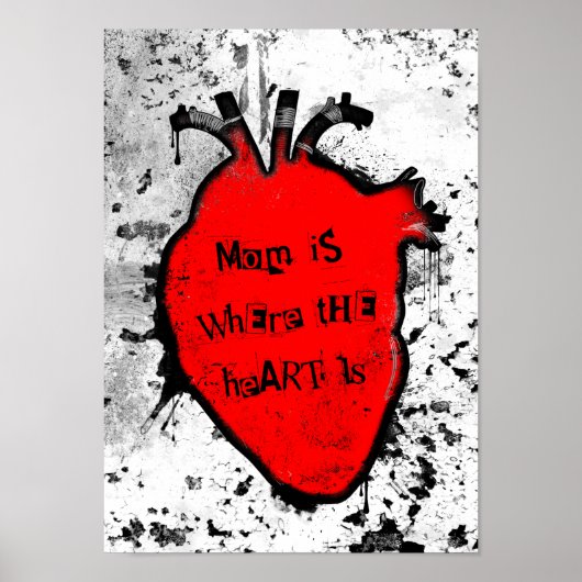 Mam is waar het anatomische hart is poster (Voorkant)