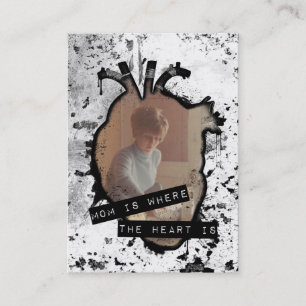 Mam is waar het hart is contactkaartje