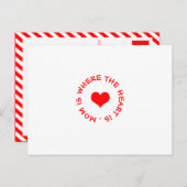 Mam is waar het hart op de knop staat briefkaart (Voorkant / Achterkant)