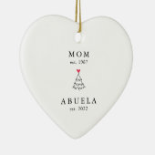 mam | Jaar Oost van Abuela | Kerstakeramische vers Keramisch Ornament (Rechts)