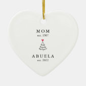 mam | Jaar Oost van Abuela | Kerstakeramische vers Keramisch Ornament (Voorkant)