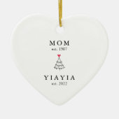mam | Jaar Oost van Yiayia | Kerstakeramische vers Keramisch Ornament (Voorkant)