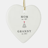 mam | Jaar van het jaar Oost. Kerstakeramische ver Keramisch Ornament (Rechts)