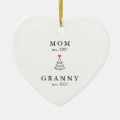 mam | Jaar van het jaar Oost. Kerstakeramische ver Keramisch Ornament (Voorkant)