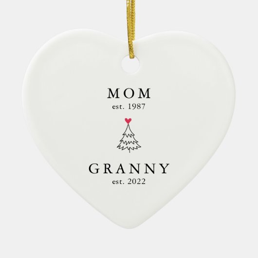 mam | Jaar van het jaar Oost. Kerstakeramische ver Keramisch Ornament (Voorkant)