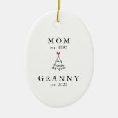 mam | Jaar van het jaar Oost. Kerstmis Keramisch Ornament (Voorkant)