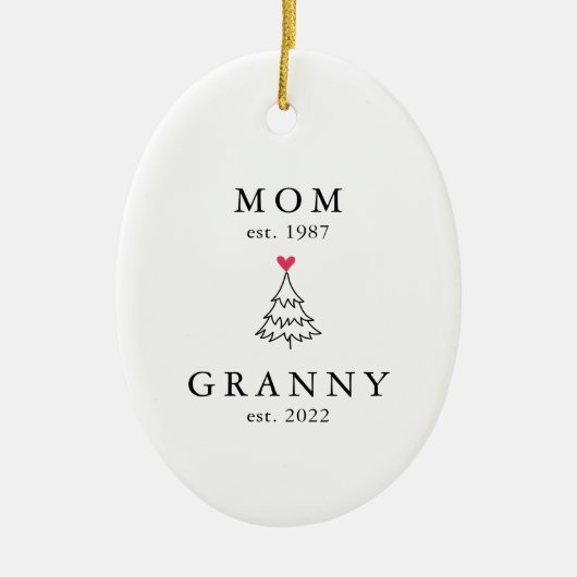 mam | Jaar van het jaar Oost. Kerstmis Keramisch Ornament (Voorkant)