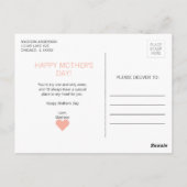 Mam je bedoelt de wereld voor mij Moederdag Briefk Briefkaart (Achterkant)