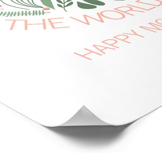 Mam je bedoelt de wereld voor mij Moederdag Poster (Hoek)