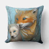 Mam Je bent de beste - Fox en baby Kussen (Voorkant)