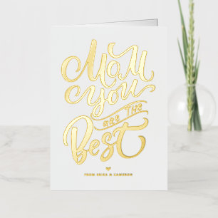 Mam Je bent de beste   Happy Moederdag Folie Feestdagenkaart