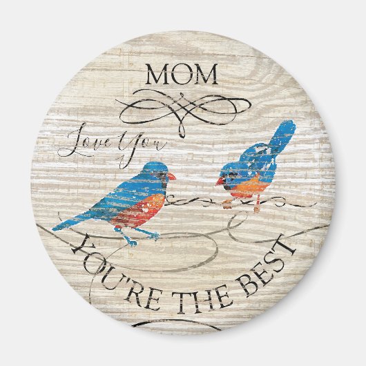 Mam Je bent de Beste Muzikale Bluebirds Magneet (Voorkant)