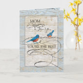 Mam Je bent de Beste Muzikale Bluebirds Moederdag Kaart (Gele Bloem)