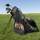 Mam Je bent de beste Quote Black Photo Collage Golfhanddoek (Groen)