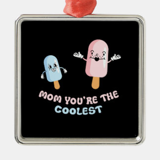 Mam Je bent de koudste Icecream Metalen Ornament