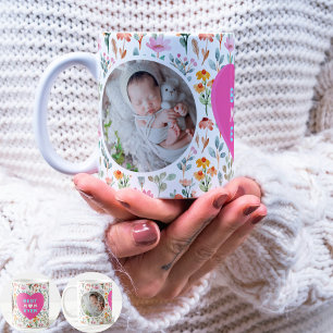 Mam Je bent de Wildflower: gepersonaliseerde foto Koffiemok