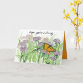 Mam, je bent een gezegende Moederdag vlinderflora Kaart (Gele Bloem)