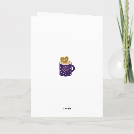 Mam, je bent een mooie verjaardag van de Tea Cup Kaart (Achterkant)