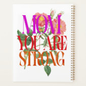 Mam, je bent een sterke affirmatie Bloemen Planner (Achterkant)