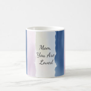 Mam je bent geliefd Pastel Kleurblok Koffiemok