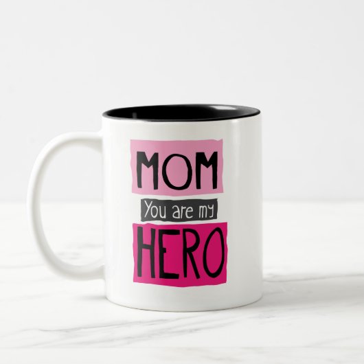 Mam Je bent mijn Hero Graphic Mok (Links)