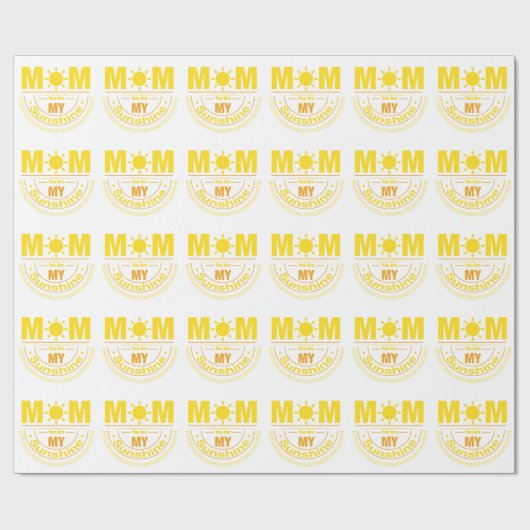 Mam, je bent mijn zonneschijn cadeaupapier (Vlak)