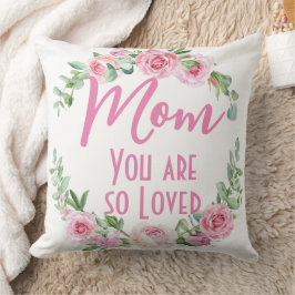 Mam Je bent zo geliefd Bloemenkrans Roos Kussen