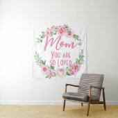 Mam Je bent zo geliefd Bloemenkrans Roos Wandkleed (In situ)