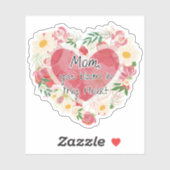 Mam, je bloeit in mijn hart Sticker (Vel)