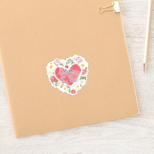 Mam, je bloeit in mijn hart Sticker (Notitieboek)