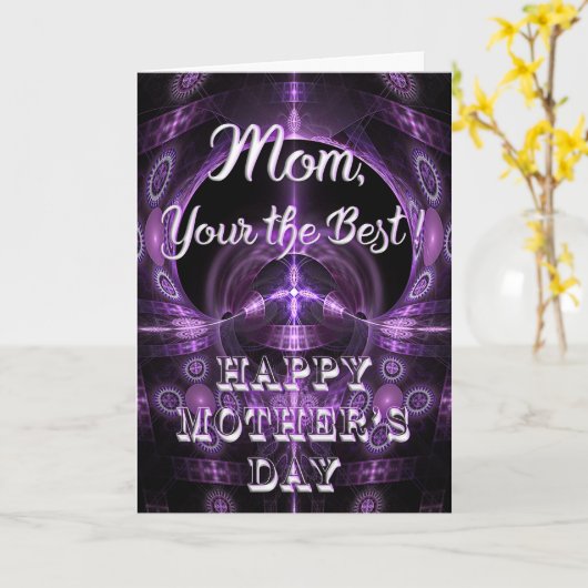 Mam je de beste - Moederdag Kaart (Gele Bloem)