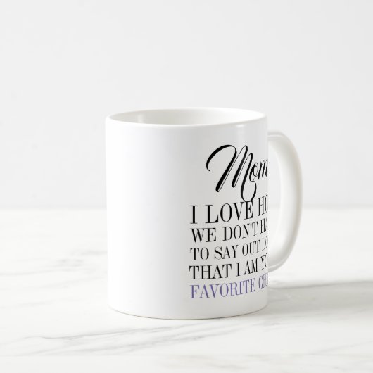 Mam je favoriete Moederdag koffie Mok (Voorkant rechts)