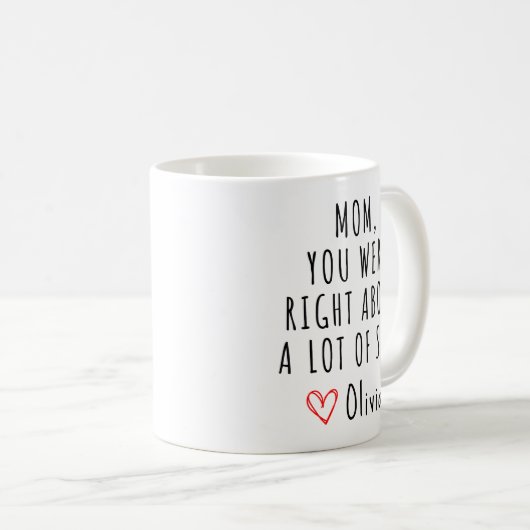 Mam Je had gelijk, grappig cadeau voor moeders Koffiemok (Voorkant rechts)