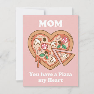 Mam, je hebt een Pizza mijn hart Feestdagenkaart