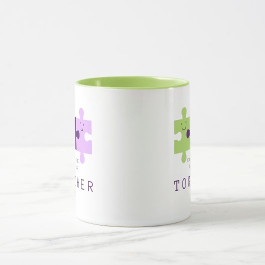 Mam Je houdt ons samen met Puzzle Mok (Midden)