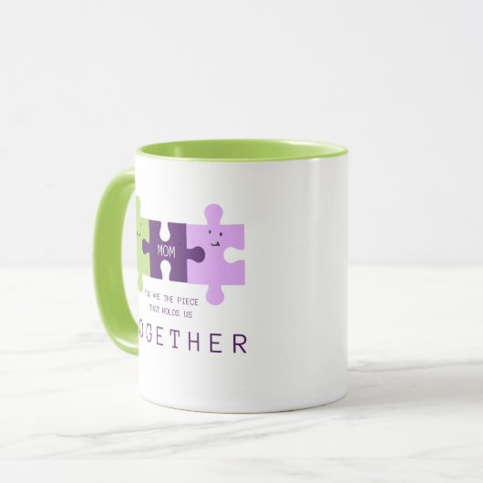 Mam Je houdt ons samen met Puzzle Mok (Voorkant links)