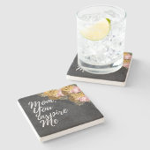 Mam, je inspireert me tot stenen Onderzetter (Zijkant)